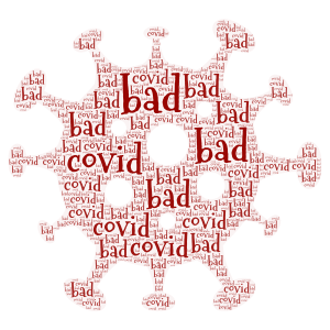 bad covid word cloud art