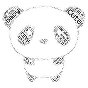 Panda is cute word cloud art