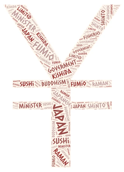 Japan word cloud art