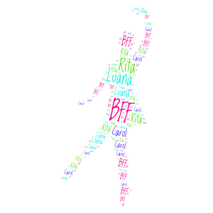 BFF word cloud art