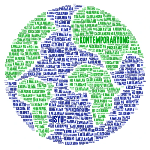 Pogi word cloud art