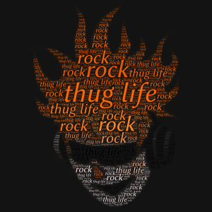 thug word cloud art