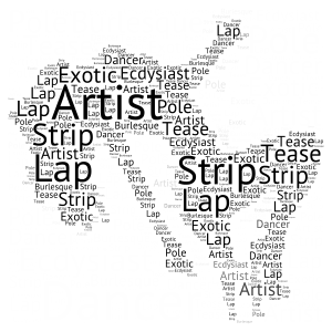 stripper word cloud art