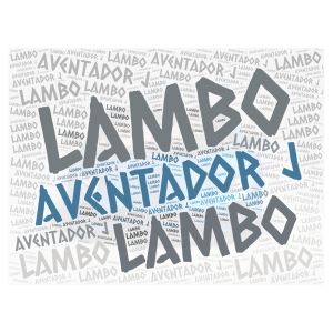 lambo word cloud art
