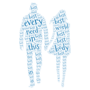 Best Friends word cloud art