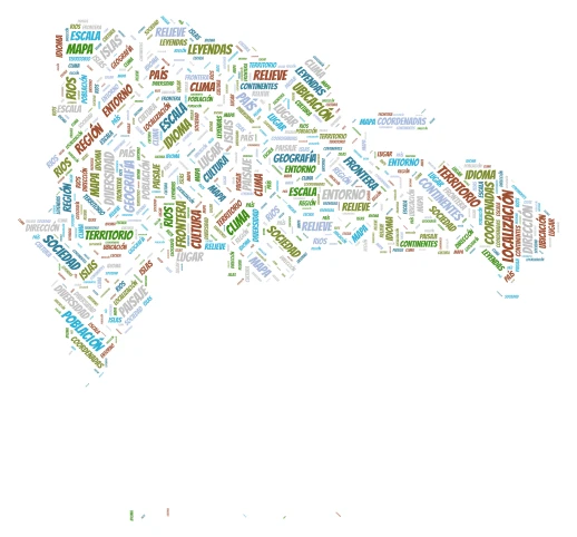 mapa word cloud art