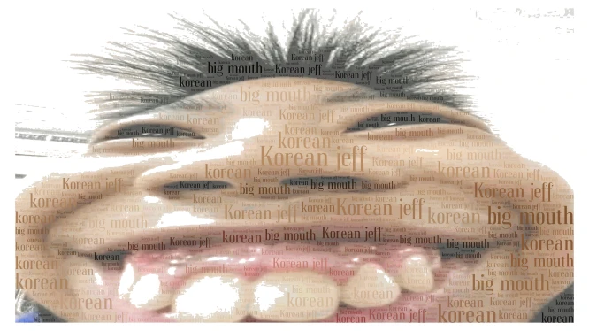 Korean jeff word cloud art