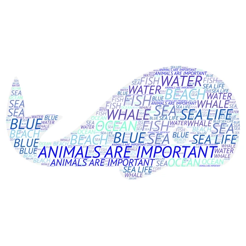  Whale! word cloud art