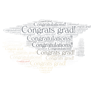 Congrats Grads!! word cloud art