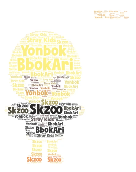 BbokAri Skzoo word cloud art