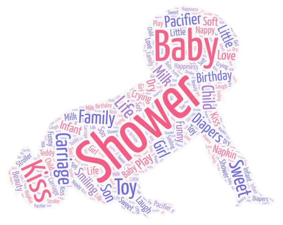 Baby Shower word cloud art