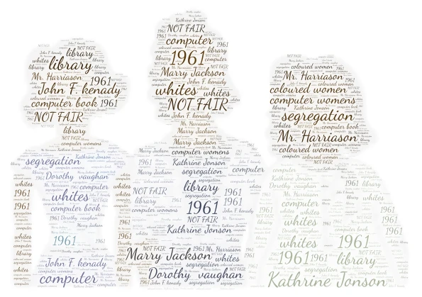 hidden figures  word cloud art