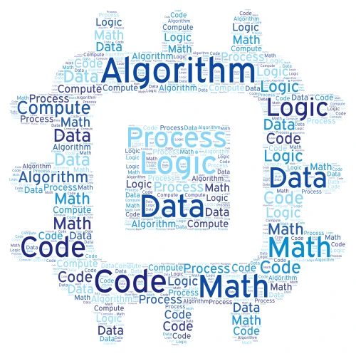 Algorithm word cloud art