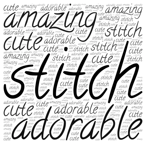 pencil stitch  word cloud art