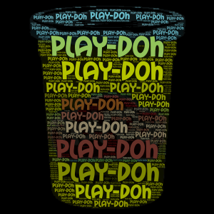 Play-DOH! word cloud art