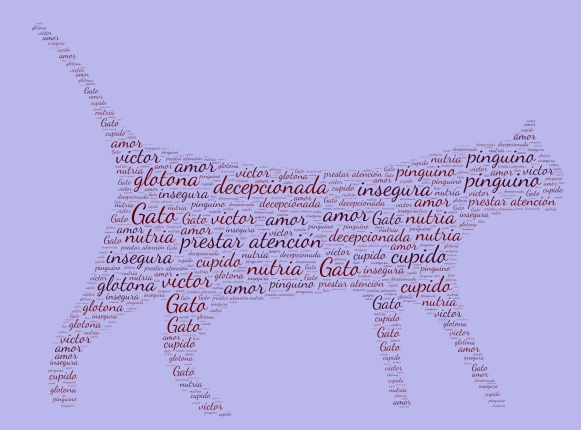 gato word cloud art