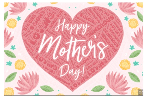 Mothers Day word cloud art