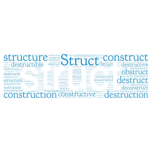 Struct word cloud art