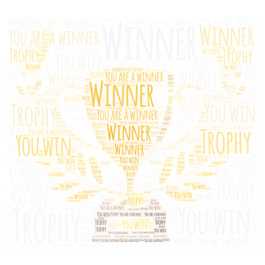 You are a winner word cloud art