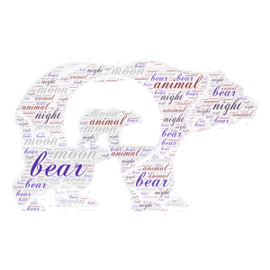 Bear word cloud art