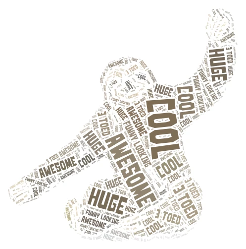 Sloth word cloud art