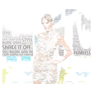 Taylor Swift Who's Next? word cloud art