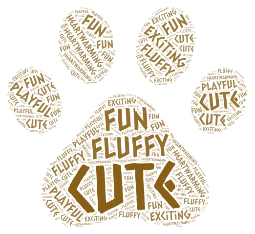 Dog word cloud art