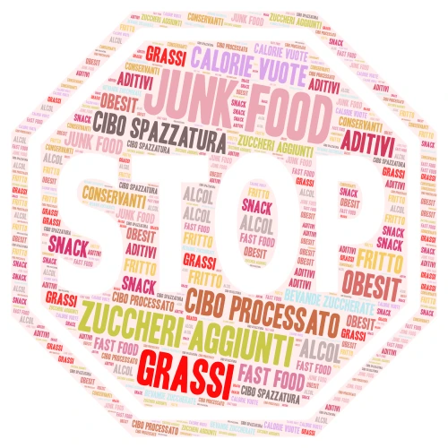 Junk Food word cloud art