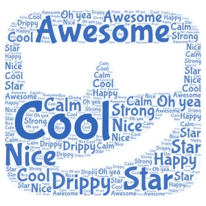 Cool emoji word cloud art