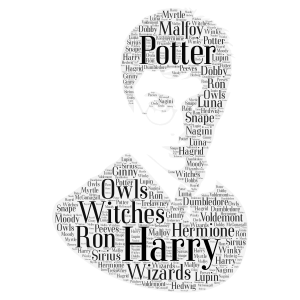 Harry Potter  🧙 word cloud art