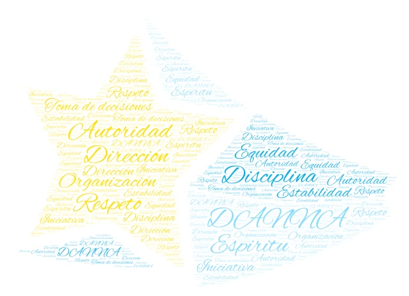La estrella de Fayol word cloud art