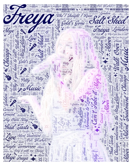 Freya Skye Chicago word cloud art