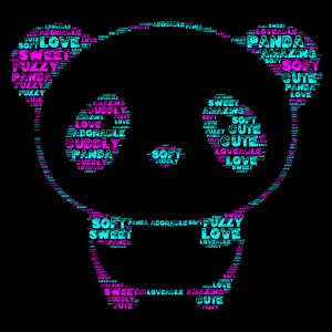 What Pandas are (Adorable) word cloud art