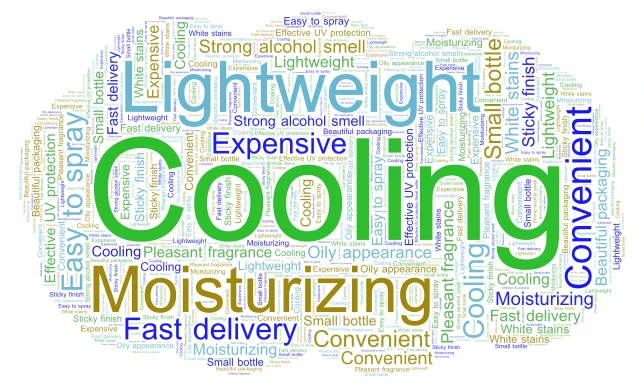 Spray Mist Review word cloud art