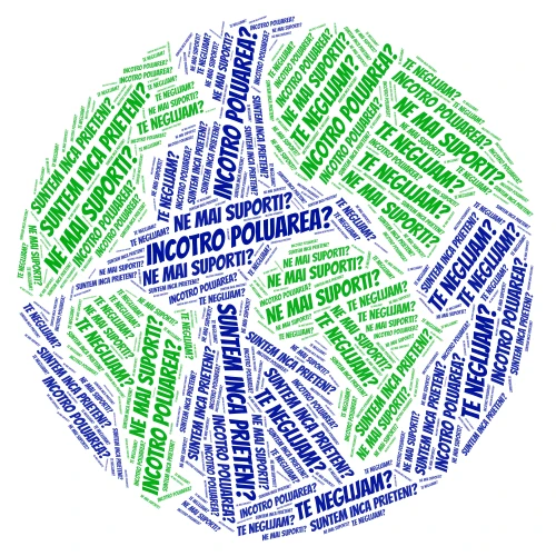 Planeta intreaba word cloud art