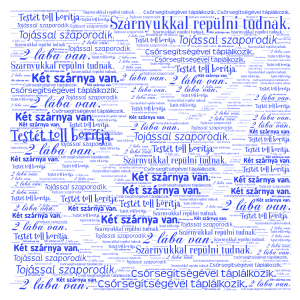 Madarak word cloud art