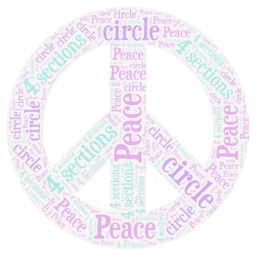 Peace word cloud art