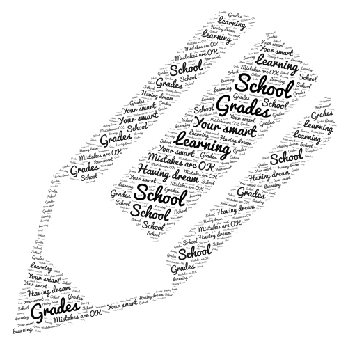 school word cloud art