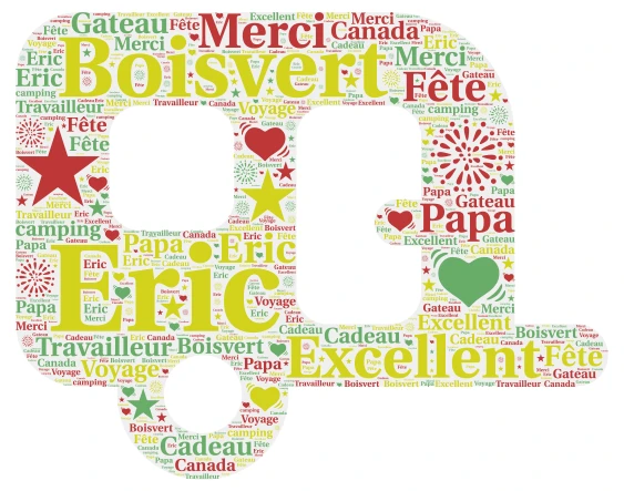 papa word cloud art