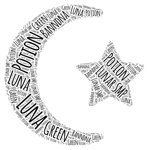 Luna Deffinition word cloud art