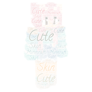 Cute Minecraft Skin word cloud art