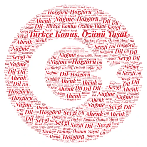 Bayrak word cloud art