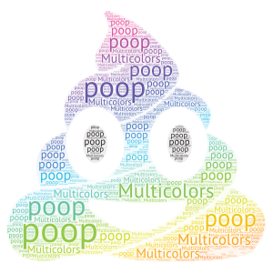 poop multicoleurs word cloud art