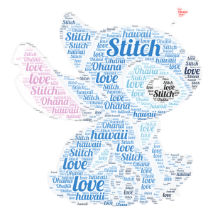 Stitch- cuteness overload!!!  word cloud art