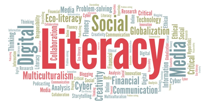 New literacy word cloud art