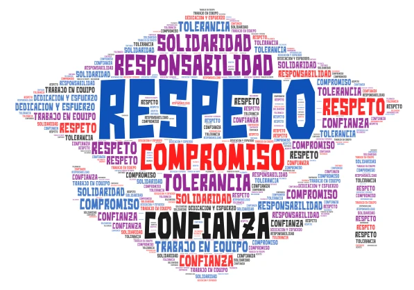 Valores word cloud art