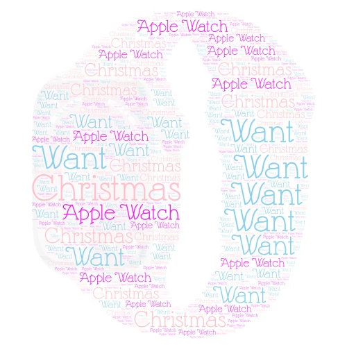 Apple Watch word cloud art