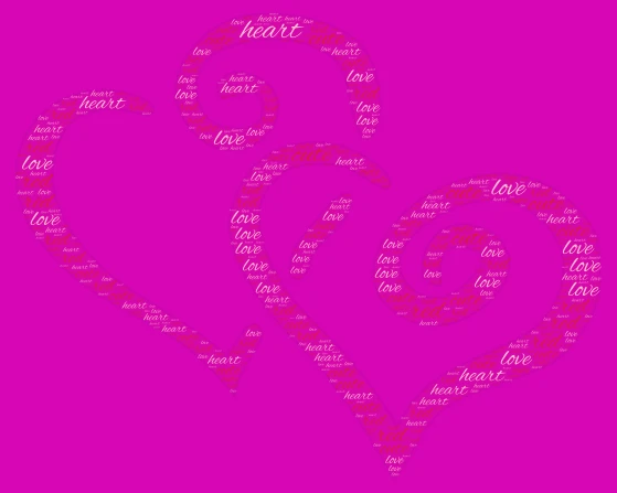 love word cloud art