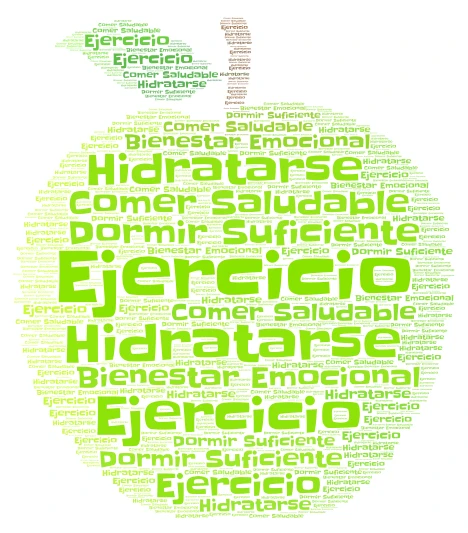Manzana Roja word cloud art