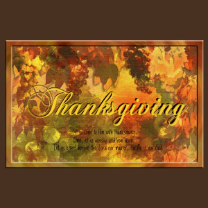 Thanksgiving Psalm word cloud art
